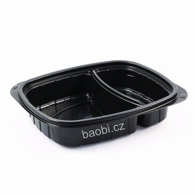 Hộp nhựa 2 ngăn 1050ml 220x170x50mm Hộp nhựa 2 ngăn 1050ml 220x170x50mm