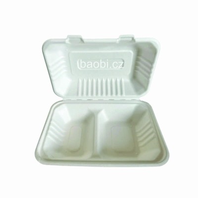 Hộp bã mía 2 ngăn 2D9 bịch 75 cái