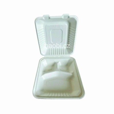 Hộp bã mía 3 ngăn 3D88 bịch 50 cái